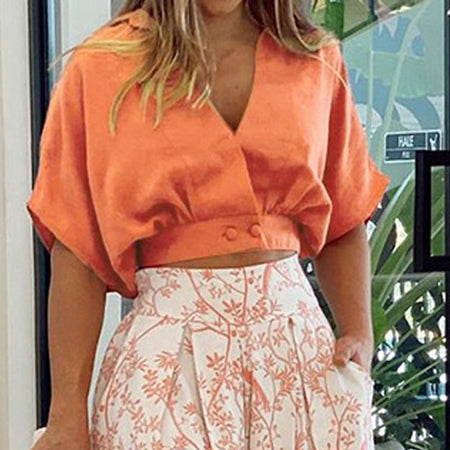 Conjunto Pantalona e Cropped Cris